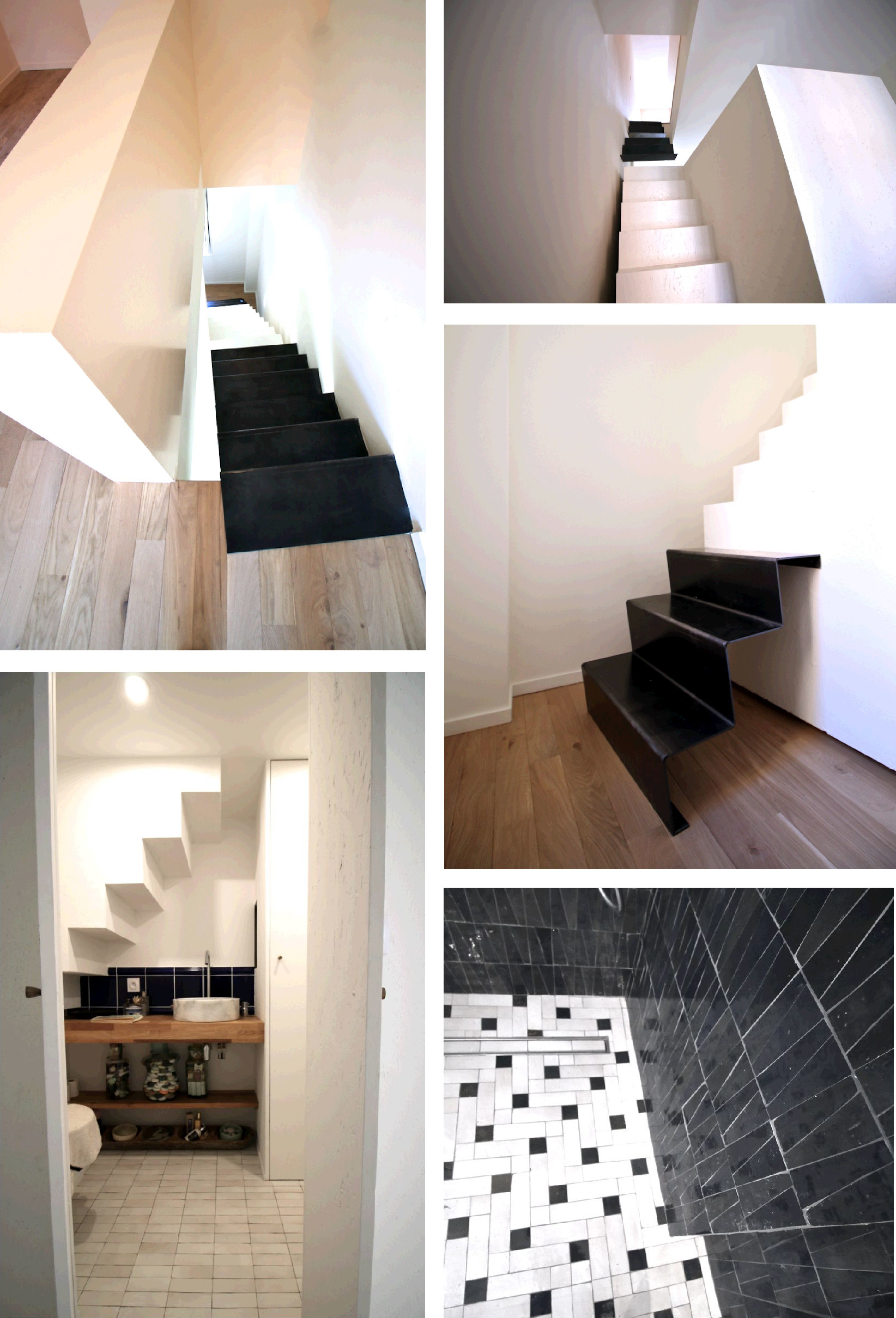 Julie Drevet Architecte d'intérieur Designer : RECOMPOSITION D'UNE SUITE CHAMBRE D'AMIS EN DUPLEX DANS UN APPARTEMENT ANCIEN